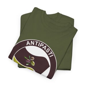 Foodies against fascism – funny wordplay t-shirt for chefs, olive lovers and antipasti fans