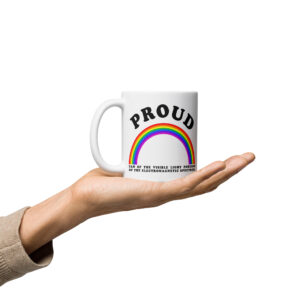 Proud White glossy mug