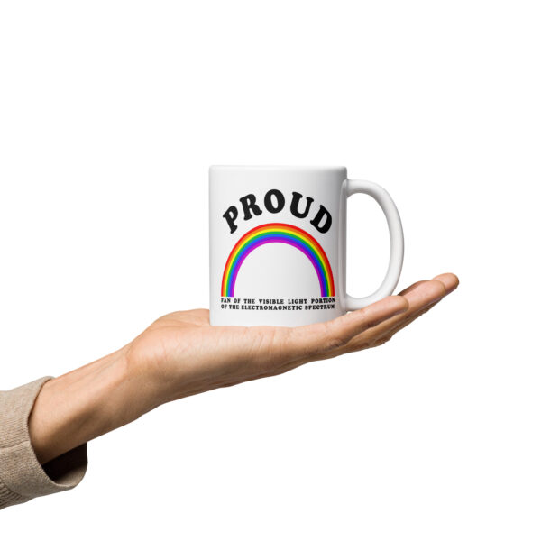 Proud White glossy mug - Image 3