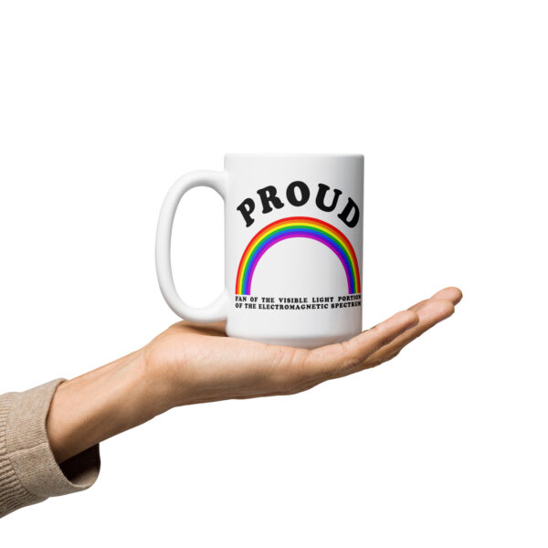 Proud White glossy mug - Image 4