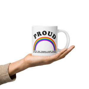 Proud White glossy mug